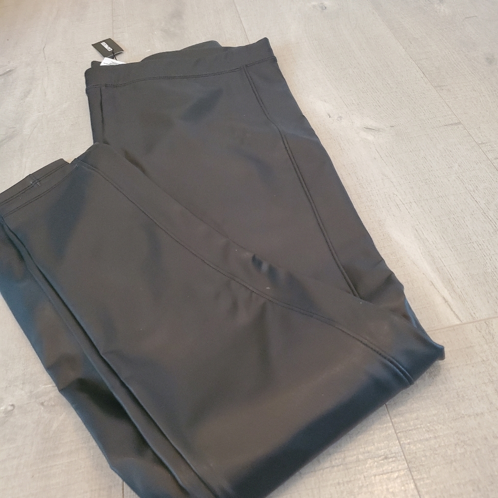 Express Black Faux Leather Leggings